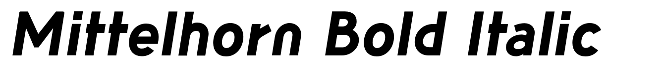 Mittelhorn Bold Italic